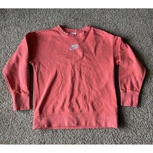 VTG 2000s Nike‎ Center Swoosh Crewneck Peach Pink Women’s Medium Y2K Athletic